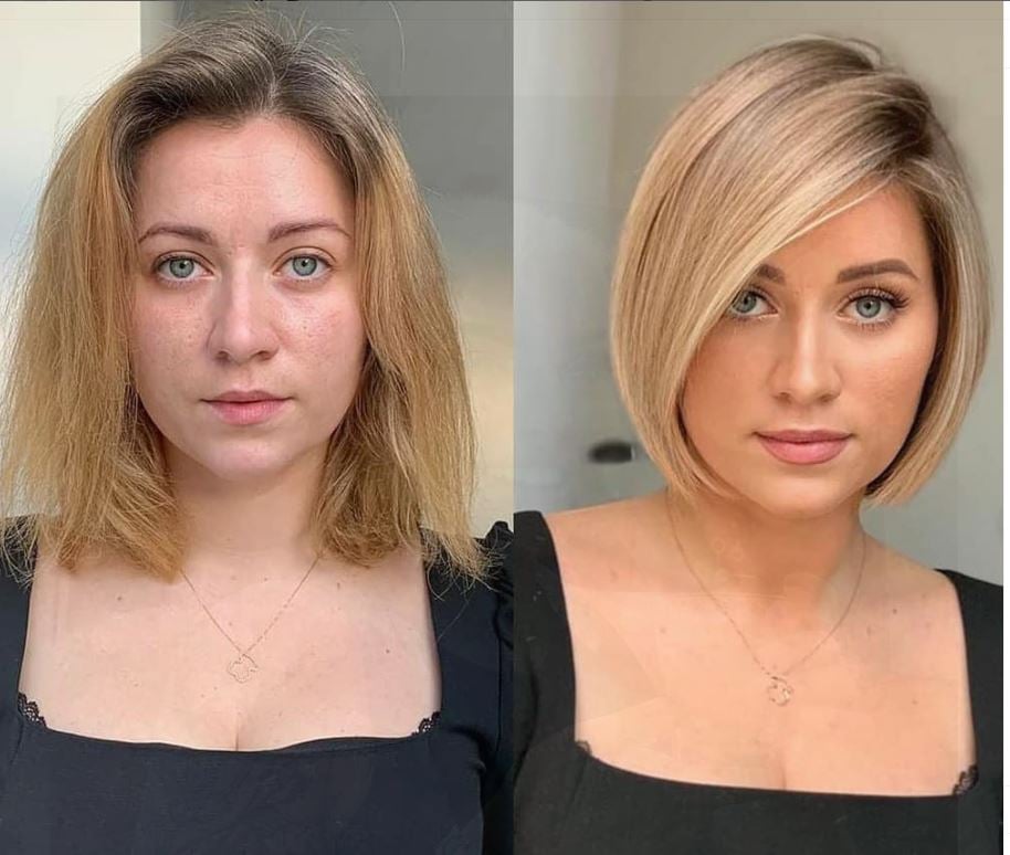 Welche Gesichtsform passt zu einer kinnlangen Frisur?