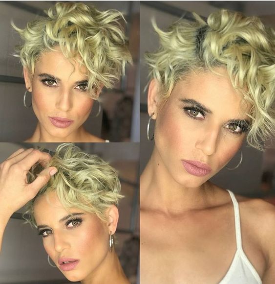 Lockige und kurze freche Frisuren für Frauen