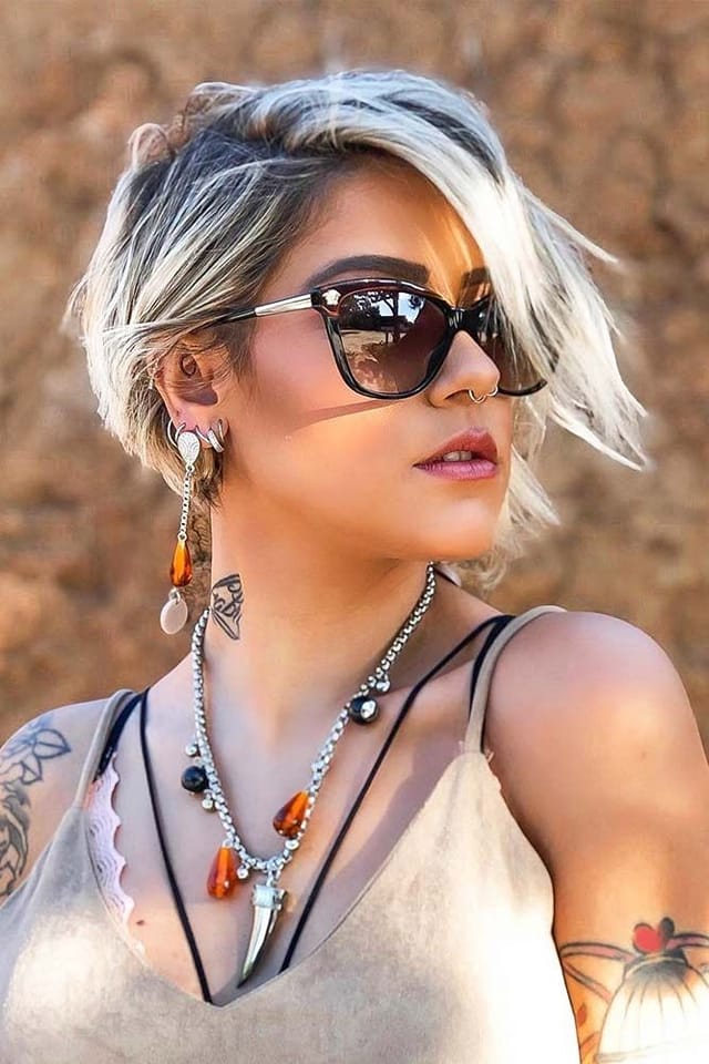 Welche Arten von Frechen Frisuren mit Pony und Brille gibt es?
