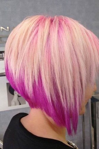Stylische Frisuren, die violettes und rosa Haarfarben neu definieren!