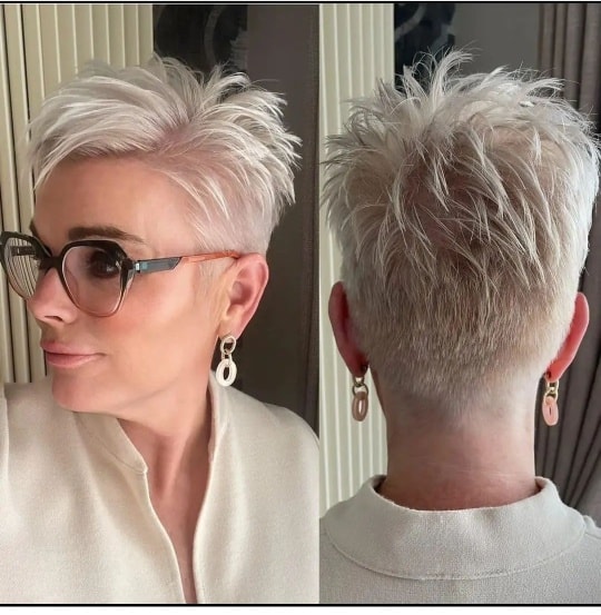 Super cooler Charakter 15x platinblonde Kurzhaartrends