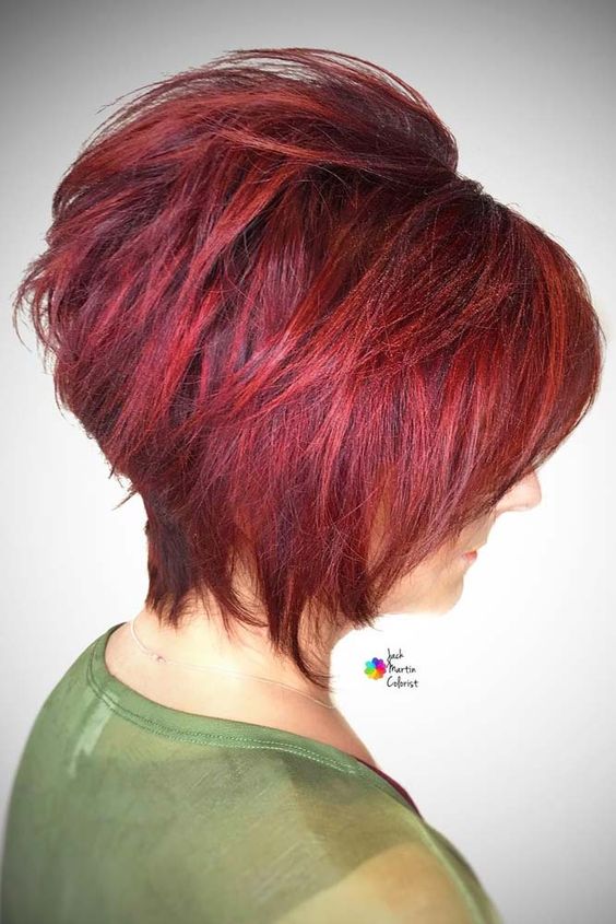 Freche Kurzhaarfrisuren Rot