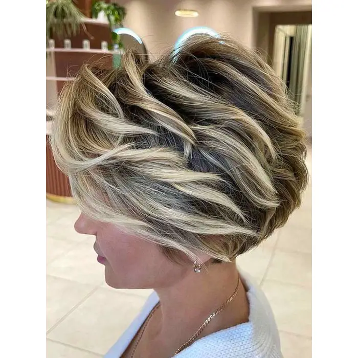 Balayage mittlere Frisur