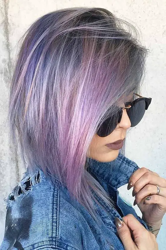 Balayage mittlere Frisur