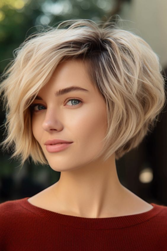 Freche Fransig Bob Frisuren Kurz Stufig