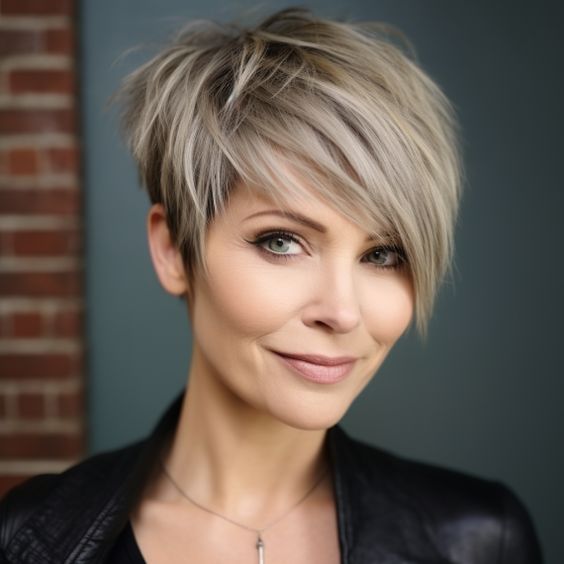 Kurzhaarschnitt mit Pony