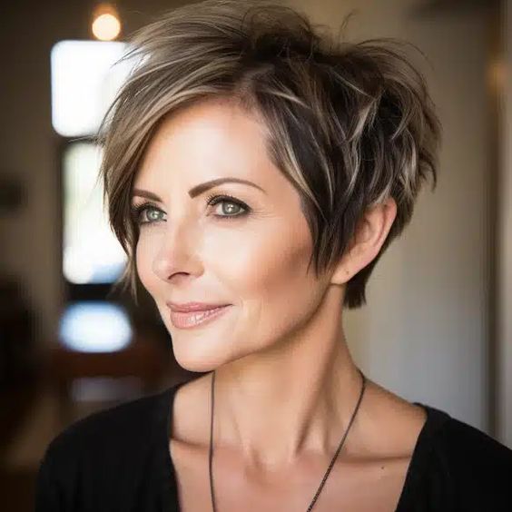 Kurzhaarschnitt mit Pony