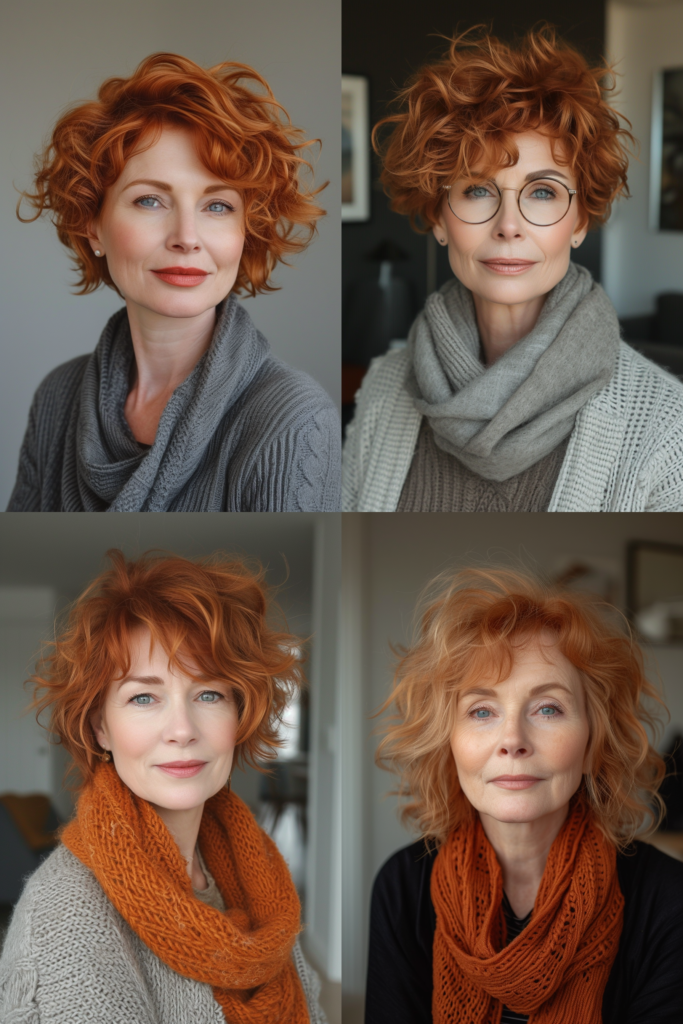 Lange, lockige Haare:
