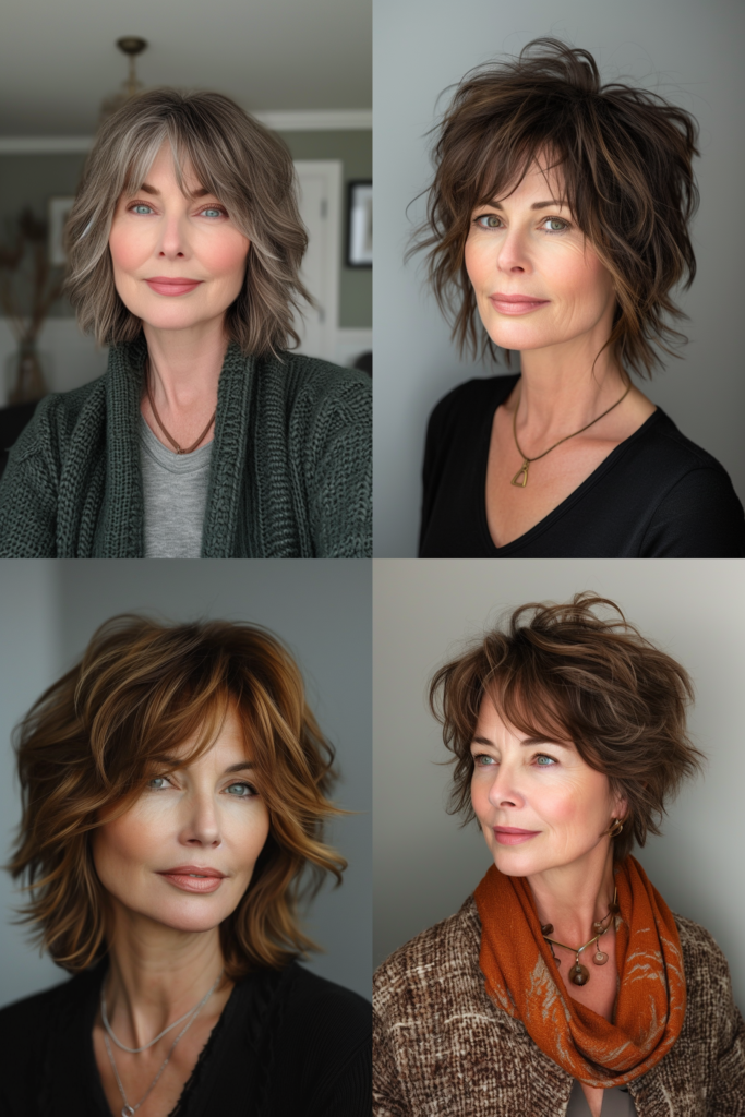 Lange, lockige Haare: