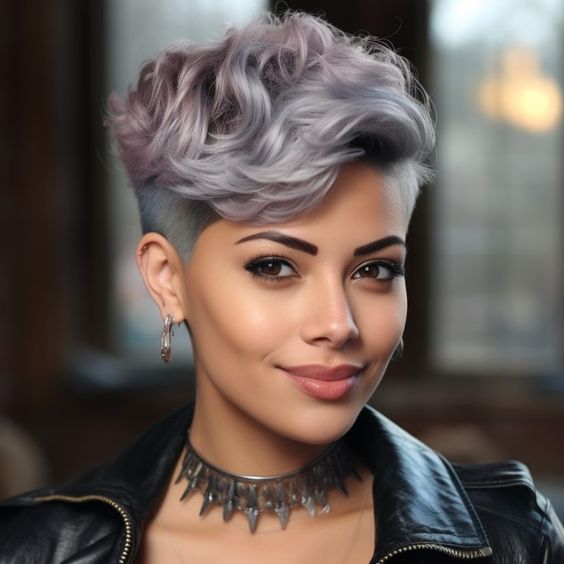 Moderne gewellte Pixie-Schnitt-Frisuren für einen glamourösen Look