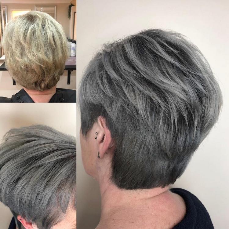 Silber Grau Haarefarbe: Der perfekte Look für reife Frauen