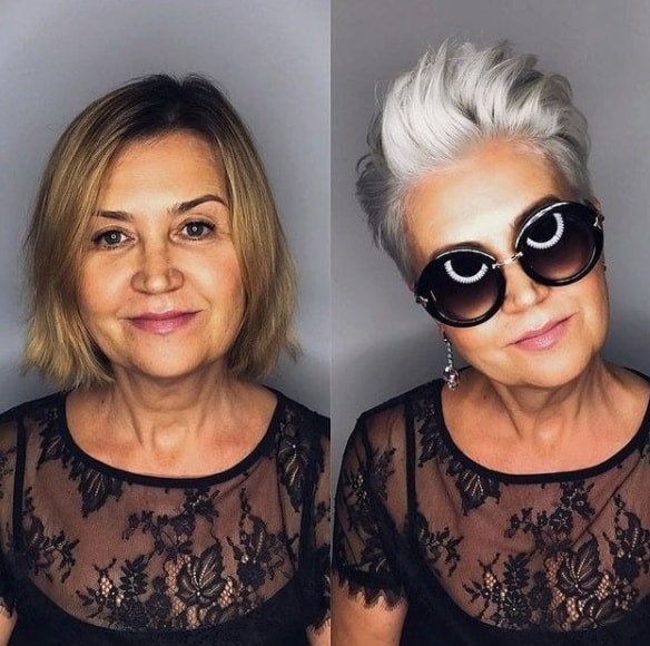 20 süße Frisur -Ideen für kurze graue Haare