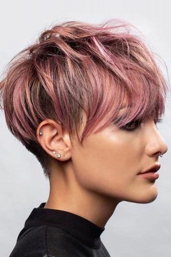Probieren Sie rosa Frisuren von Pixie-Kurzhaarfrisuren