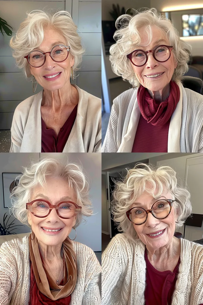 Brille Freche Frisuren Für Graue Haare Ab 60
