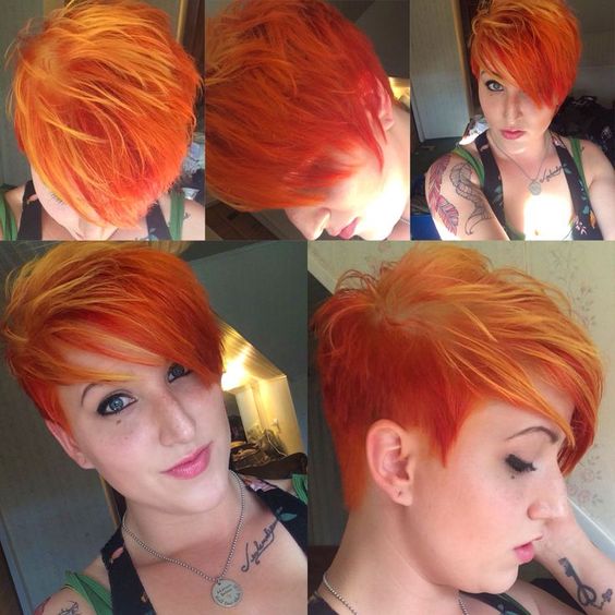 Farbeleganz: Top 35 kurze, farbenfrohe Frisuren