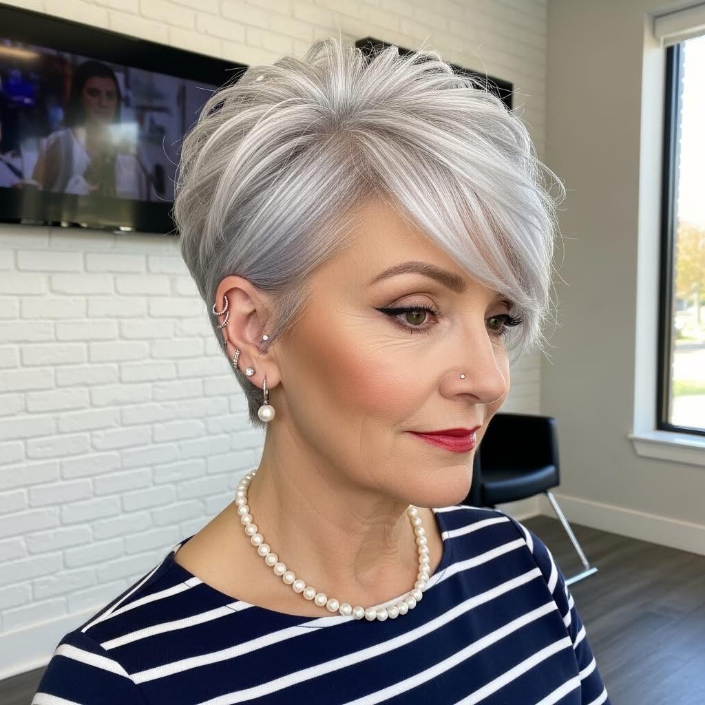 Der Pixie mit langem Pony