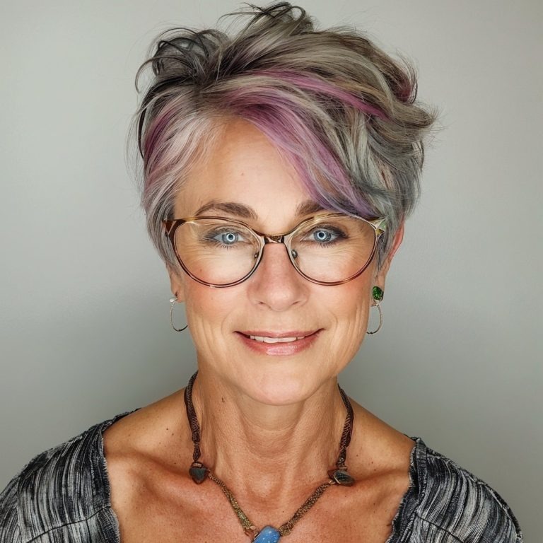 Textured Pixie with Bold Color Pops
