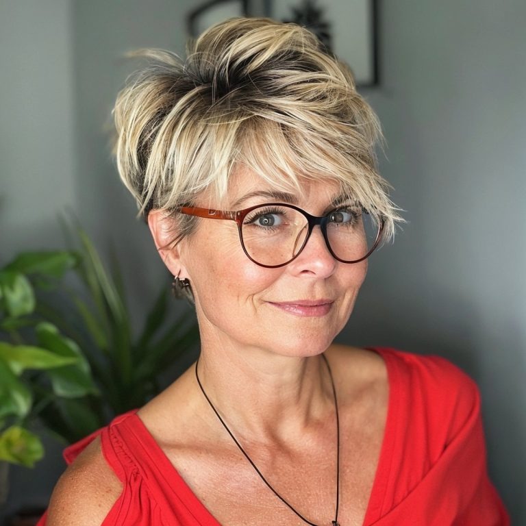 Choppy Pixie with Long Layered Bangs